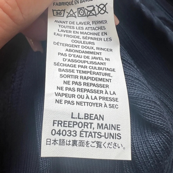 L.L. Bean Quilted Vest Women’s Medium Navy Blue Zip Front - Picture 7 of 7